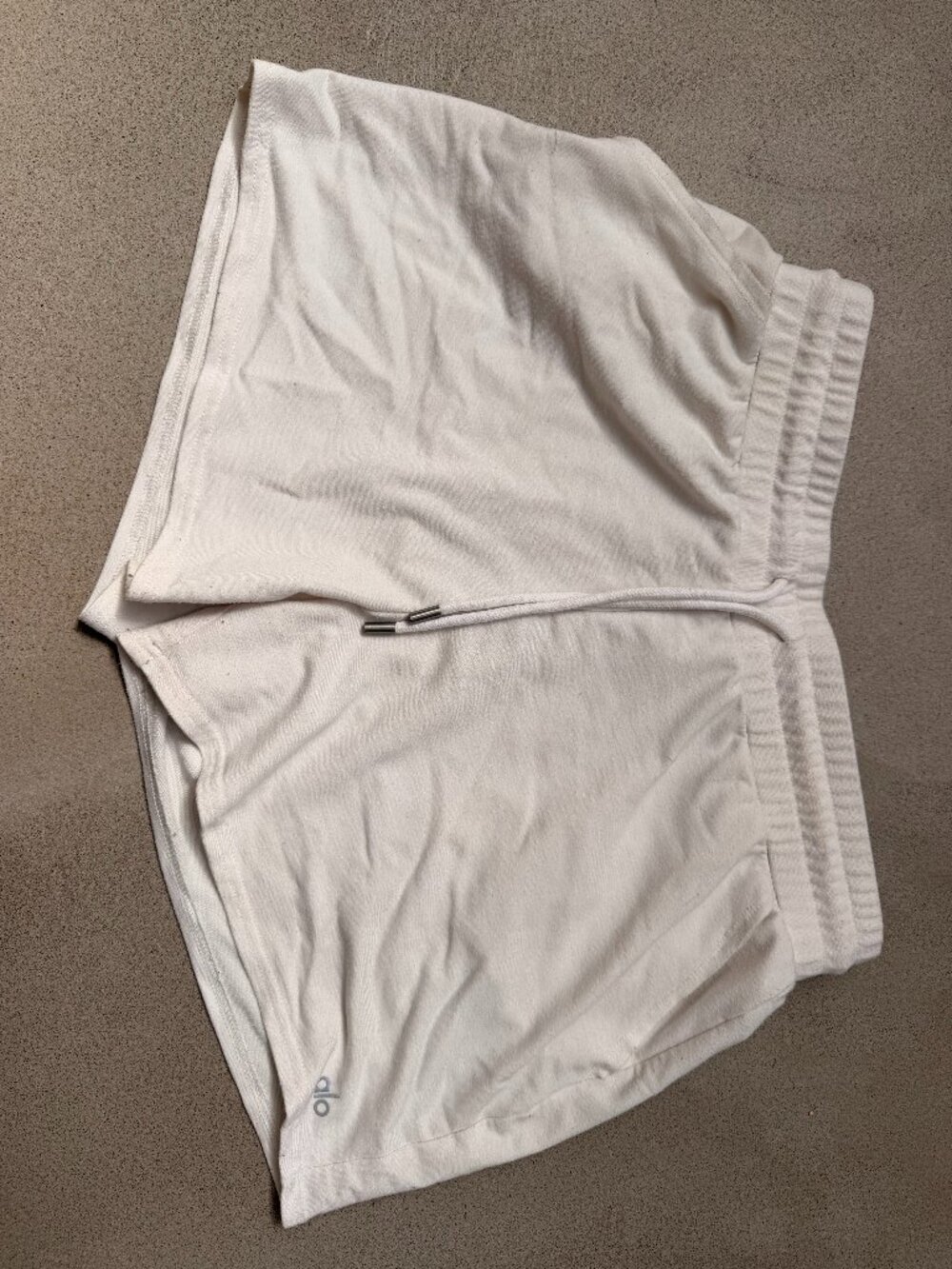 Alo White Sweat Shorts